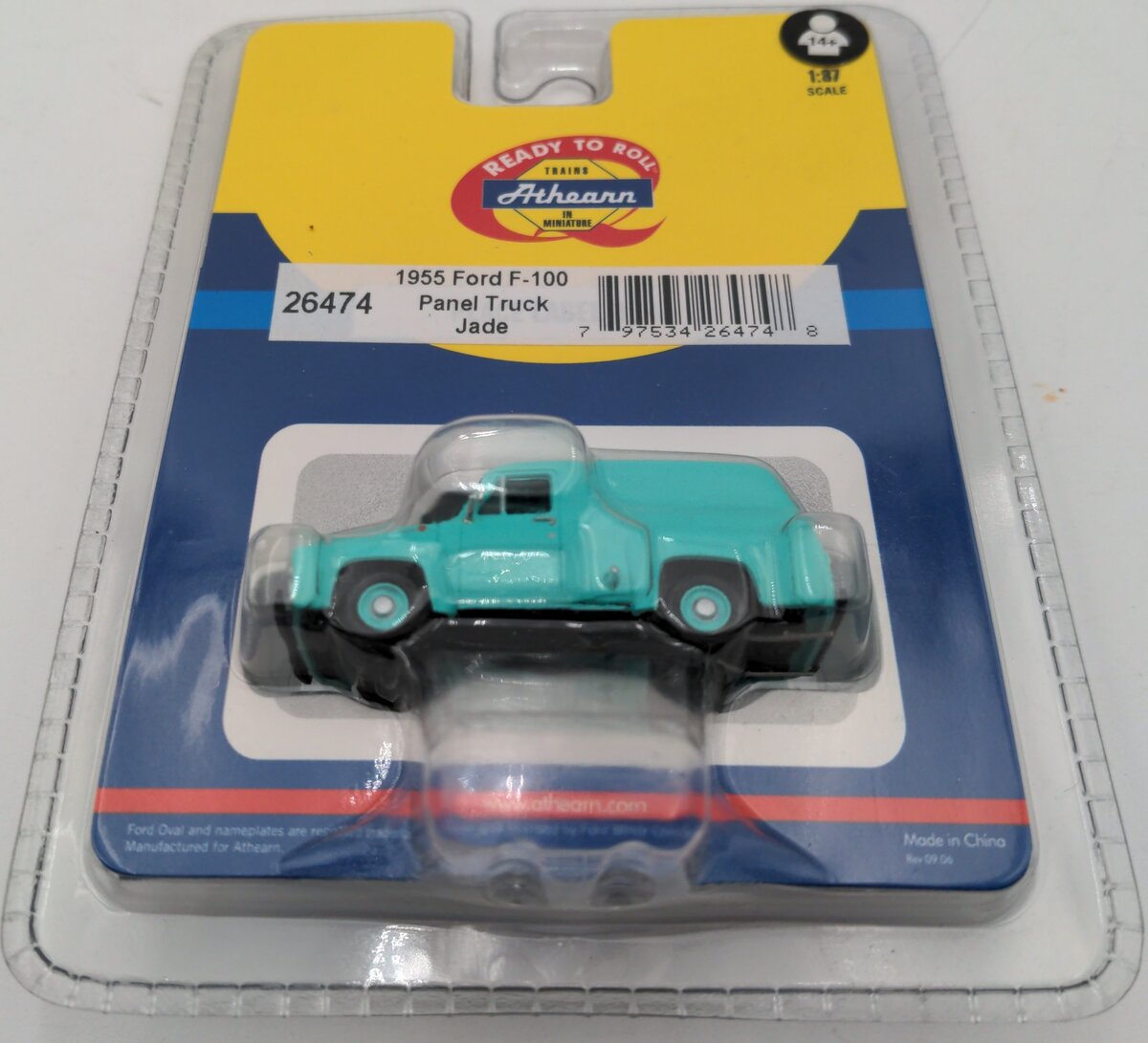 Athearn 26474 HO 1955 Ford F-100 Panel Truck Green