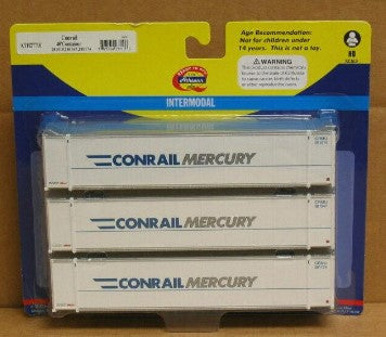 Athearn 27710 HO Conrail/Mercury 48' Container (3)