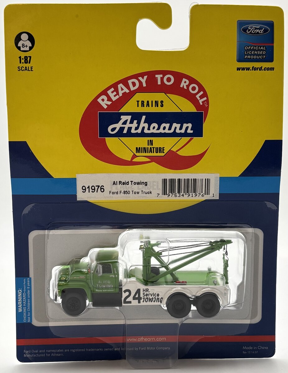 Athearn 91976 HO Al Reid Towing Ford F-850 Tow Truck