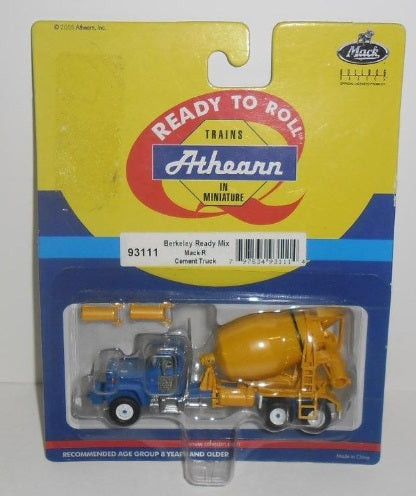 Athearn 93111 HO Berkeley Ready Mix Mack R Cement Truck - RTR