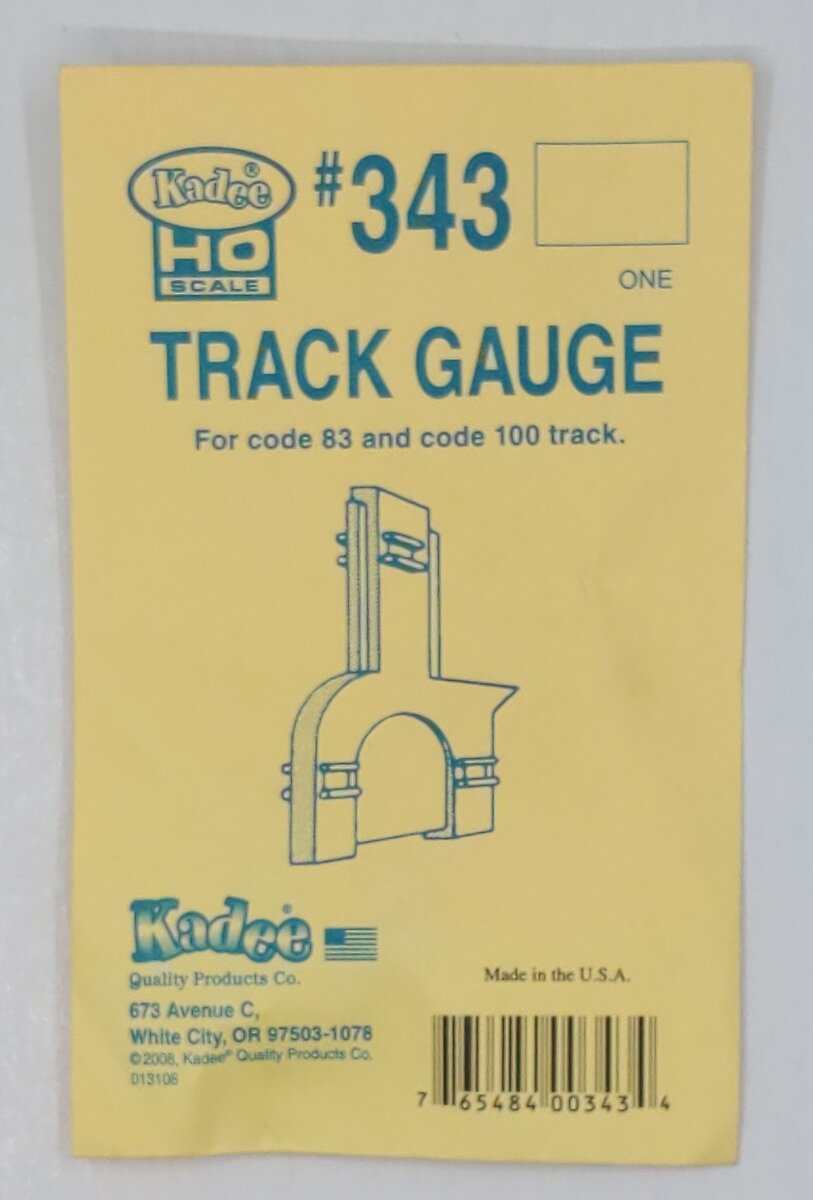 Kadee 343 HO Scale Track Gauge for Code 83/100 Track