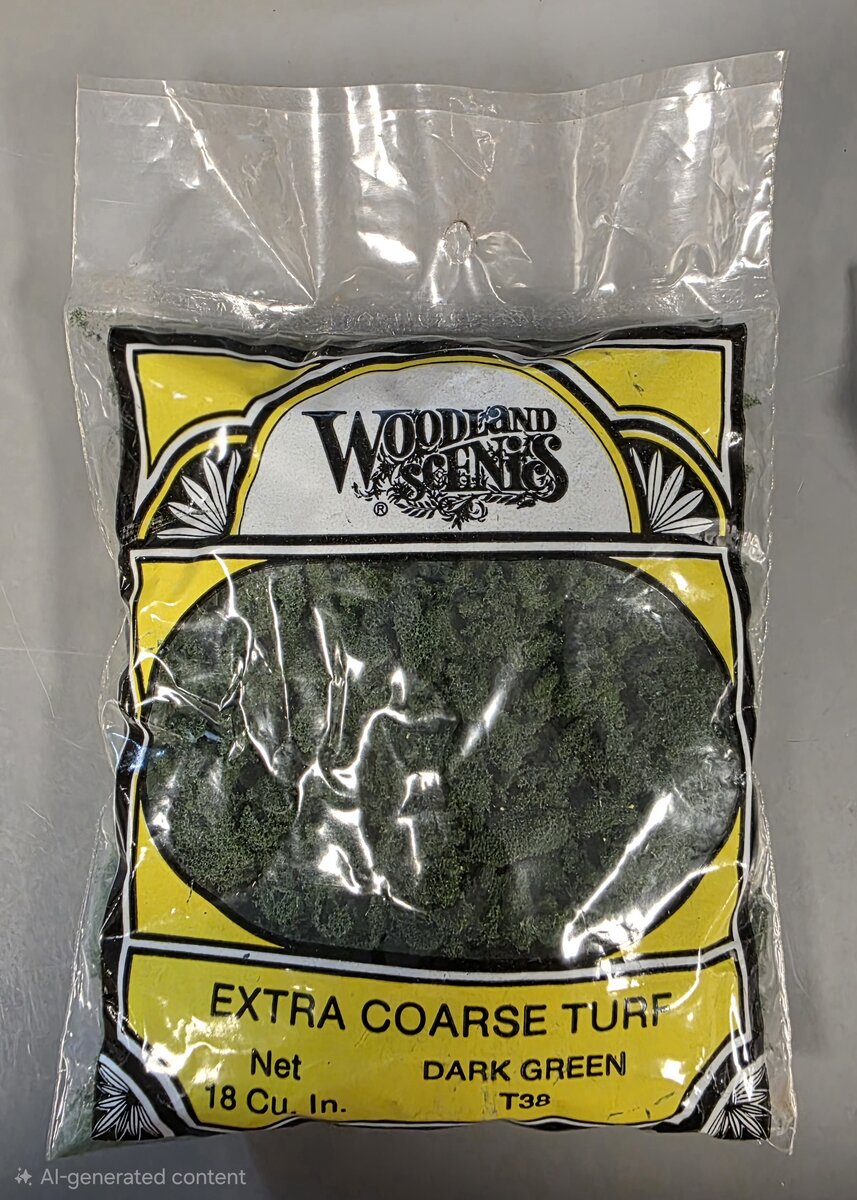 Woodland Scenics T38 Extra Course Turf Dark Green 18 Cu. In. Bag