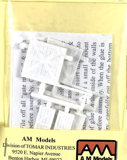AM Models 203 HO Scale Freight Doors Plastic (Pack of 4)
