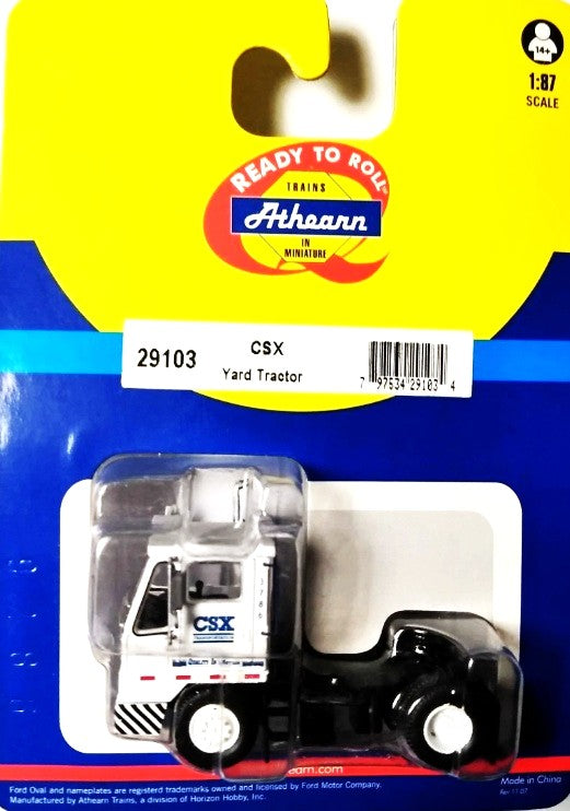 Athearn 29103 1:87 Scale Ready to Roll CSX Withe Modern Yard Tractor