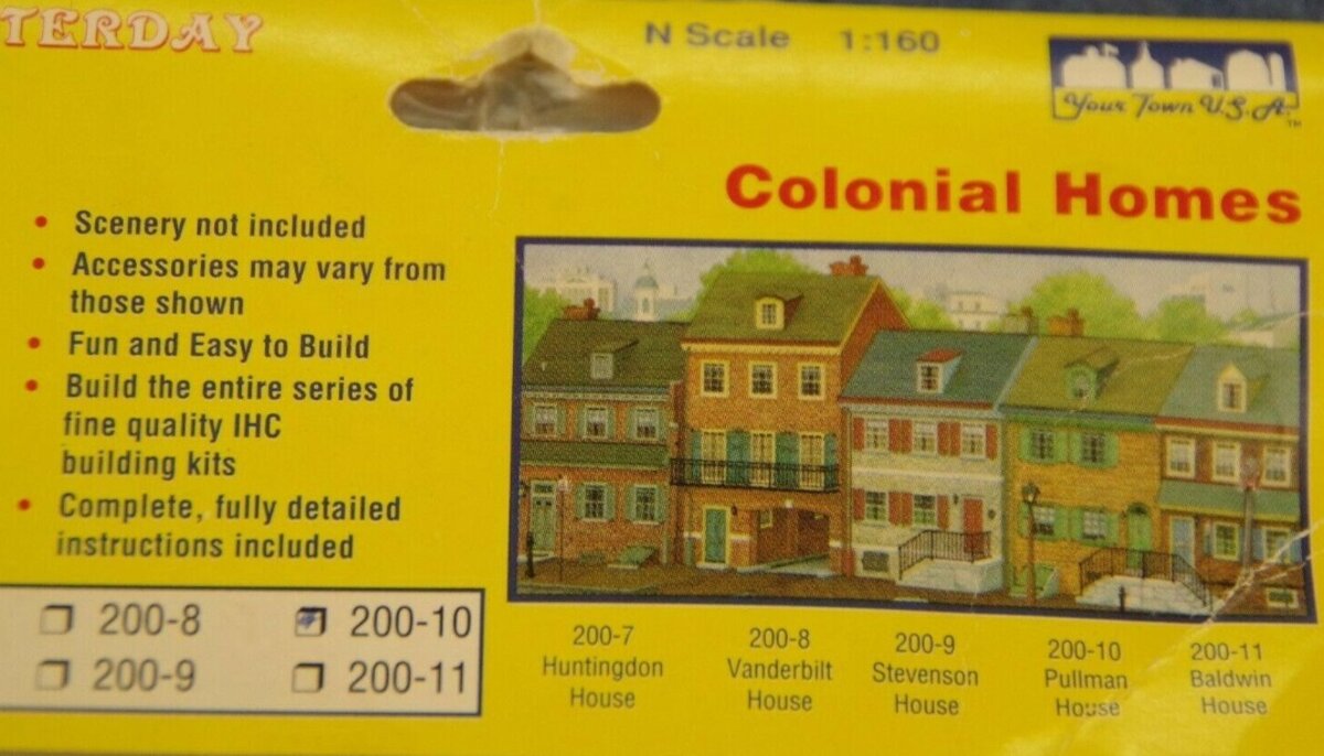 IHC 200-10 N Scale The Pullman House Model Building Kit
