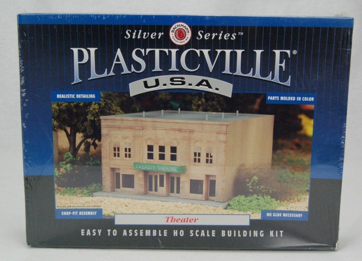 Bachmann 45525 HO Plasticville Theater Classic Building Kit