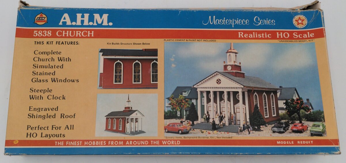 AHM 5838 HO Church W/Stained Glass Window Minikits