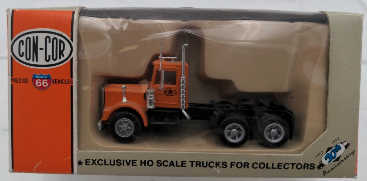 Con-Cor 0004-334000 HO Scale Orange Kenworth Tractor Without Sleeper