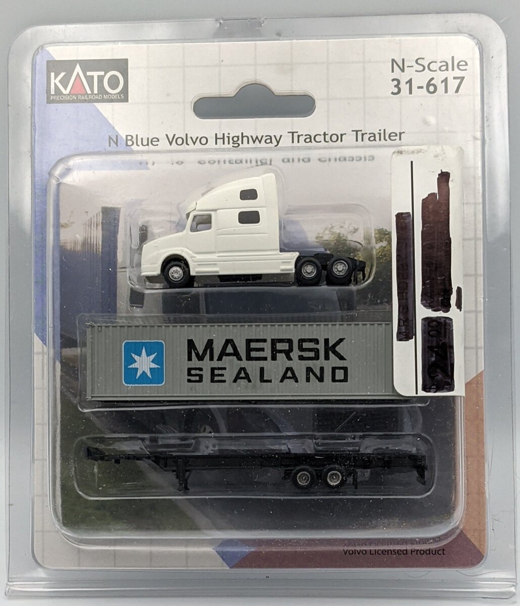 Kato 31-617 N Maersk/Sealand Highway Tractor Trailer W/40' Container Chassis