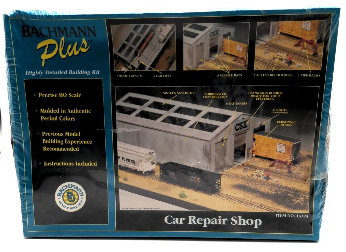 Bachmann 15124 HO Car Repair Shop Building Kit