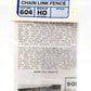 Builders-in-Scale 604 HO Scale Chain Link Fence 150'''' 2-Large & 1-Small Gates