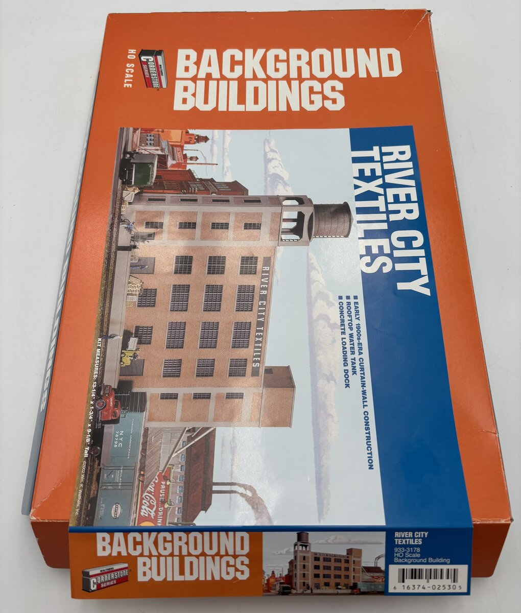 Walthers 933-3178 HO Scale River City Textiles Background Building Kit