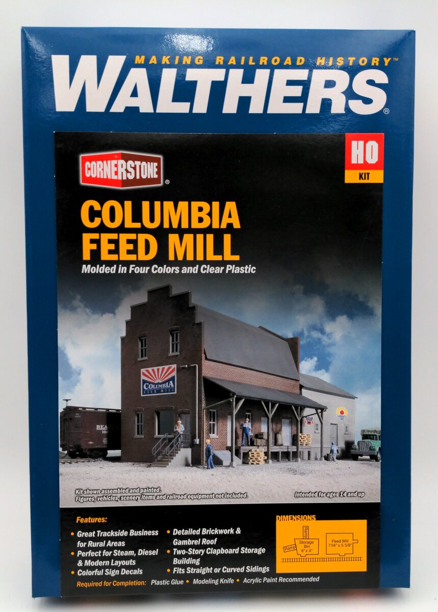 Walthers 933-3090 HO Cornerstone Columbia Feed Mill Building Kit