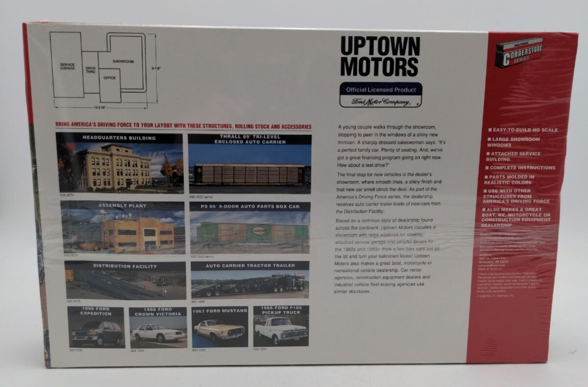 Walthers 933-3077 HO Scale Uptown Motors Building Kit