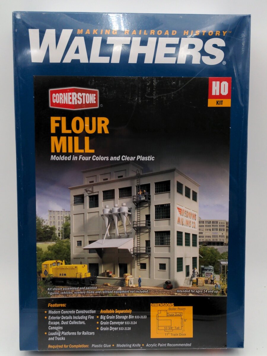 Walthers 933-3026 HO Scale CornerStone Red Wing Milling Company Structure Kit