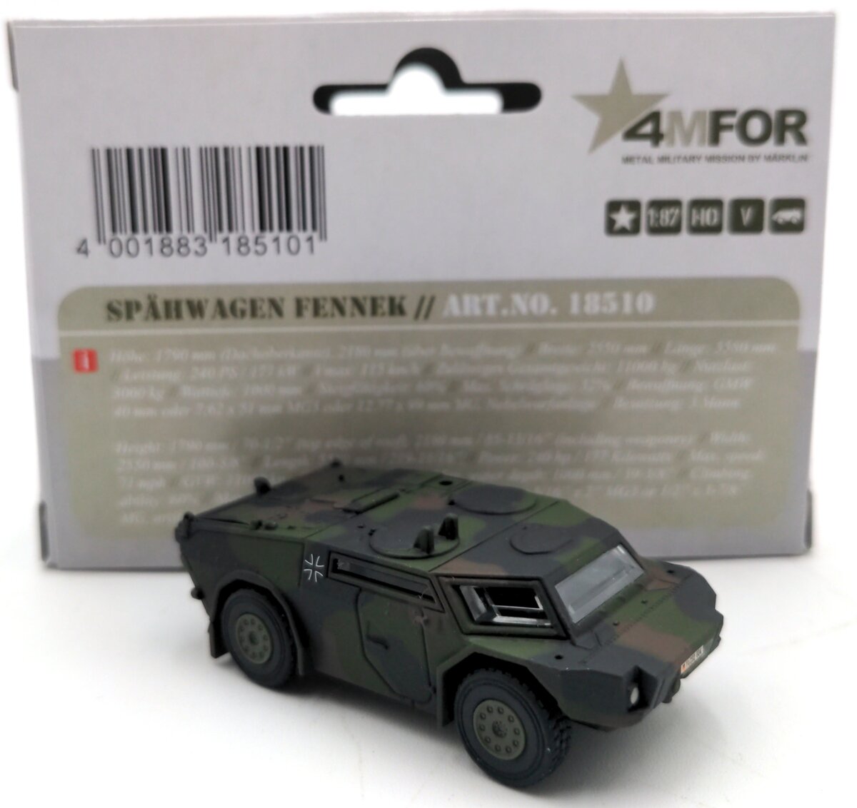 Marklin 18510 1:87 Scale Diecast Fennek Reconnaissance