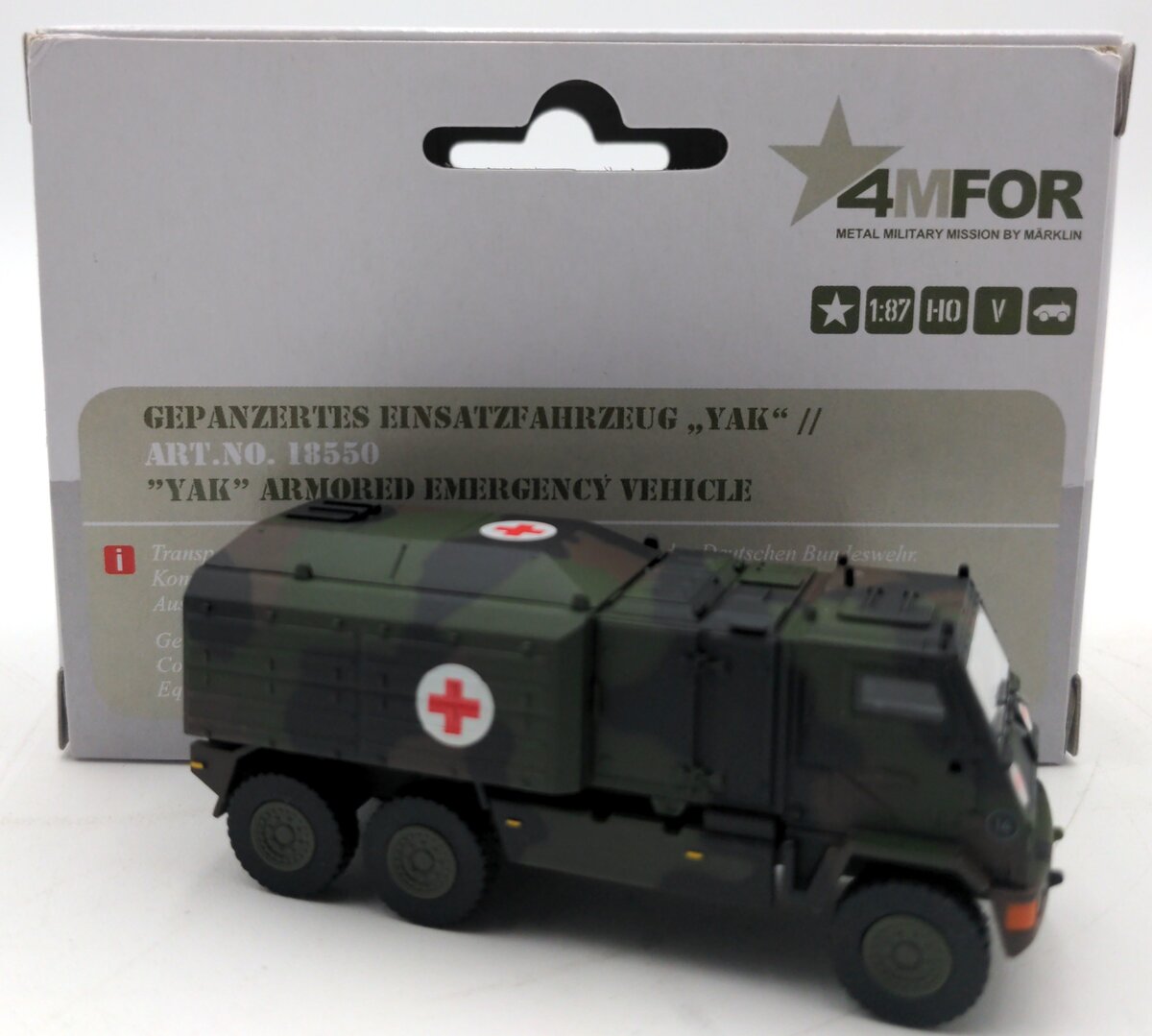 Marklin 18550 1:87 Scale Diecast Yak Armored Emergency Vehicle