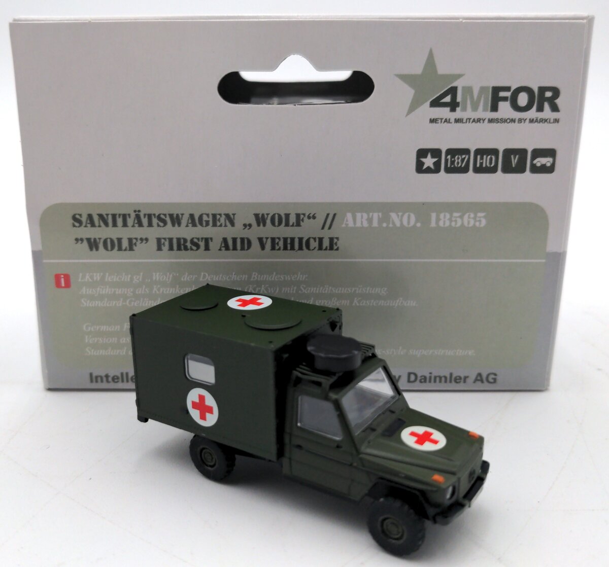 Marklin 18565 1:87 Scale Diecast First Aid Vehicle Wolf