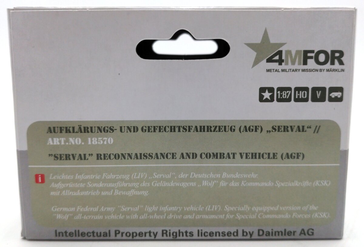 Marklin 18570 1:87 Scale Diecast Reconnaissance and Combat Vehicle Serval
