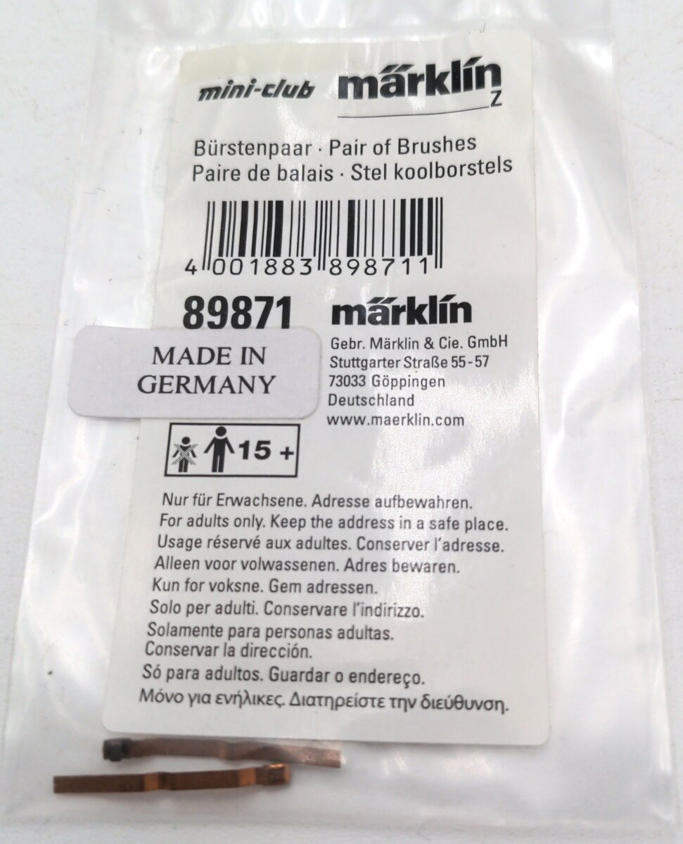 Marklin 89871 Z Motor Brushes 1 Pair