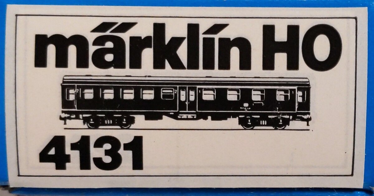 Marklin 4131 HO Scale DB AByg Passenger Carriage Road #:50 80 38-11 436-1