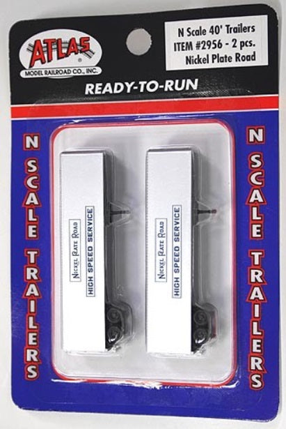 Atlas 2956 N Nickel Plate Road 40 Foot Trailer (Pack of 2)
