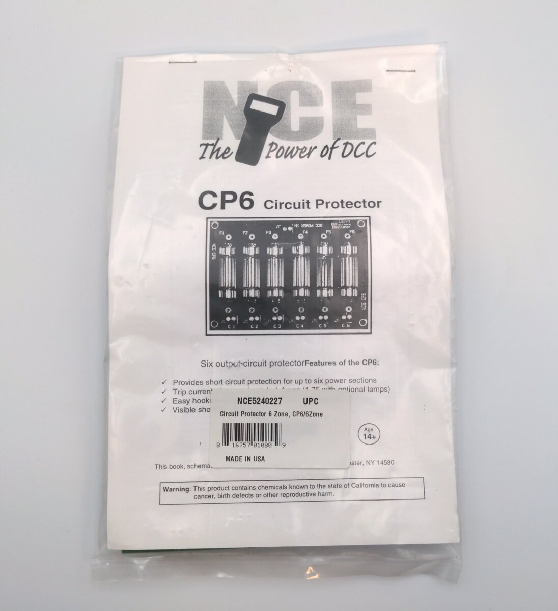 NCE 5240227 CP6 6-Zone DCC Protector