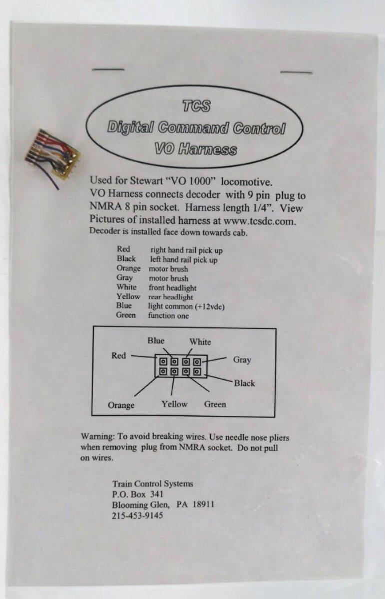 Train Control Systems 1046 VO Harness 1/4