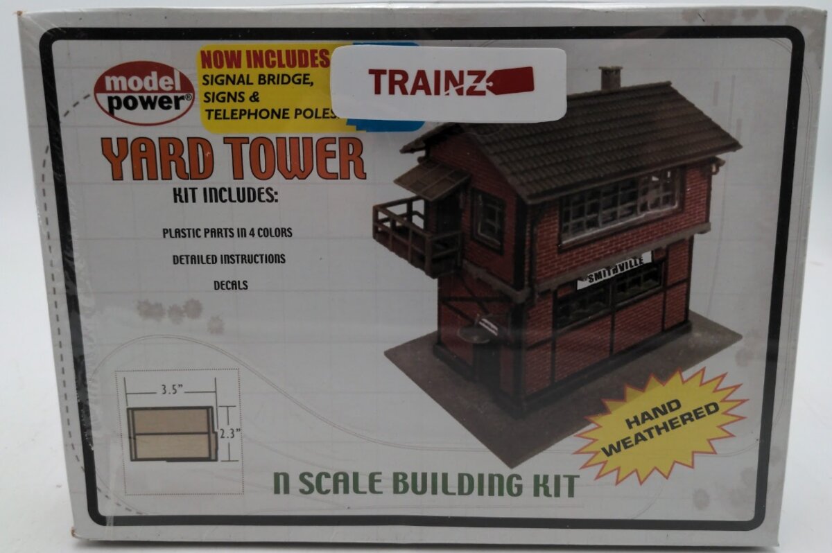 Model Power 1585 N Scale Yard Tower Model Plastic Parts & Decals Building Kit