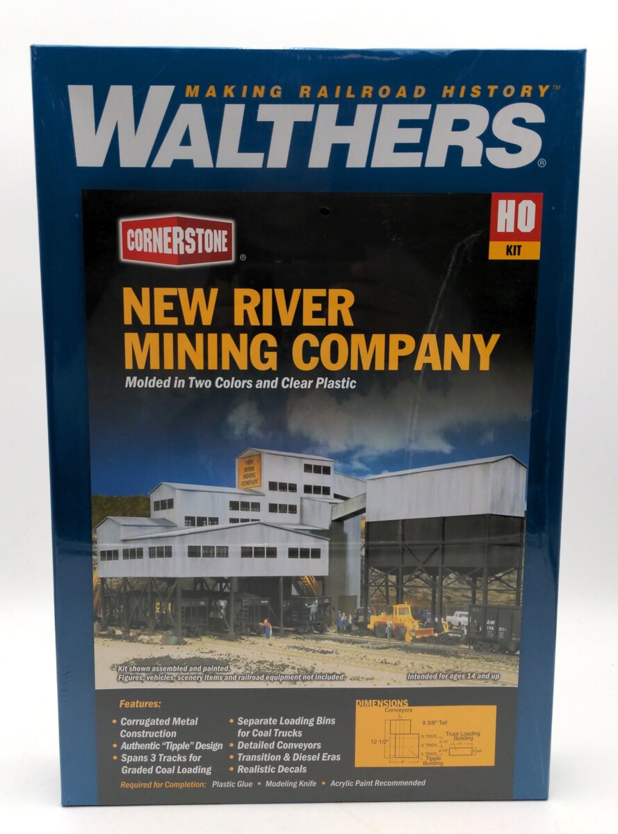 Walthers 933-3017 HO Scale New River Mining Company Main Building Structure Kit