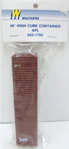 Walthers 933-1702 HO Scale APL 40' High Cube Container
