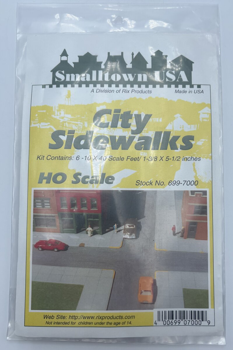Smalltown USA 699-7000 HO Scale City Sidewalks Kit (Pack of 6)