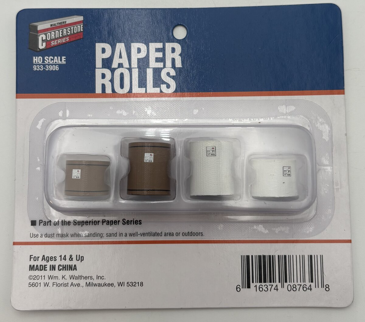 Walthers 933-3906 HO Scale Resin Paper Rolls (Set of 4)