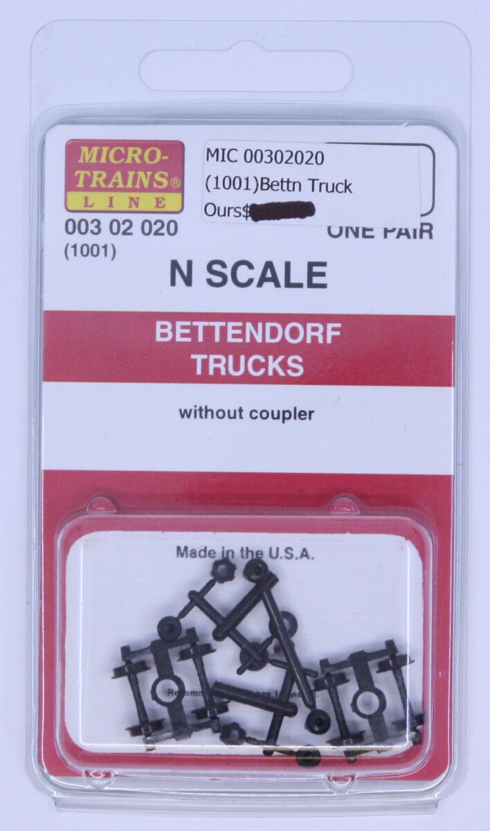 Micro-Trains 00302020 N Bettendorf Trucks without Magne-Matic Coupler