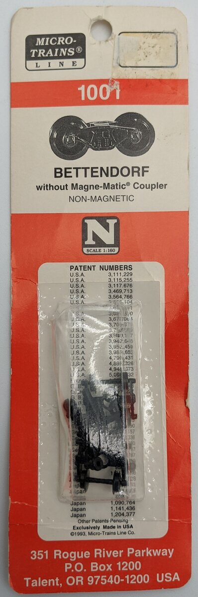 Micro-Trains 00302020 N Bettendorf Trucks without Magne-Matic Coupler