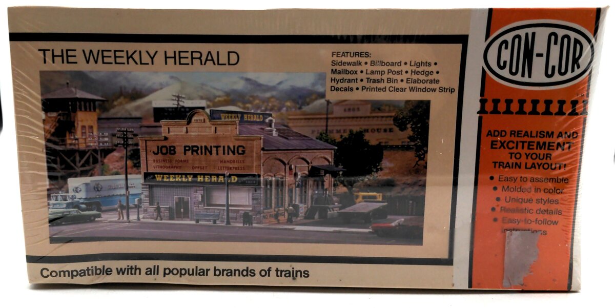 Con-Cor 9038 HO The Weekly Herald Printing Building Kit