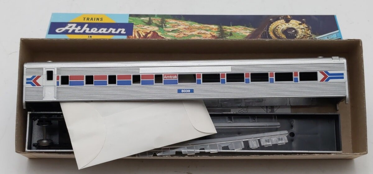Athearn 1799 HO Scale Amtrak Streamline Diner Car # 8039 Kit