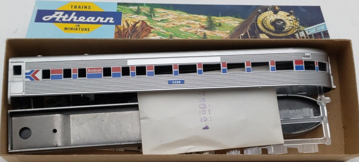 Athearn 1839 HO Amtrak Streamline Observation Car # 3339 Kit