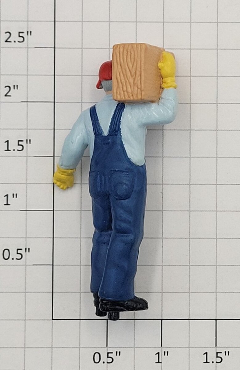 Lionel 12818-12 Freight Handler Figure with Box on Shoulder