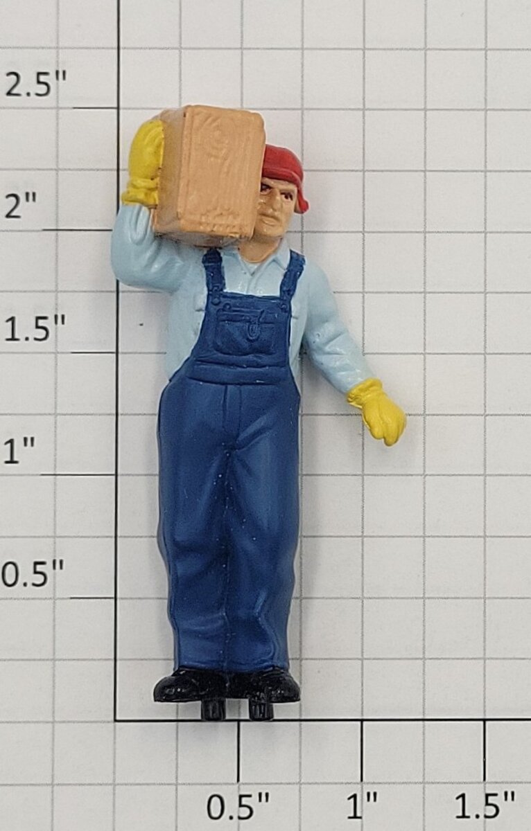 Lionel 12818-12 Freight Handler Figure with Box on Shoulder