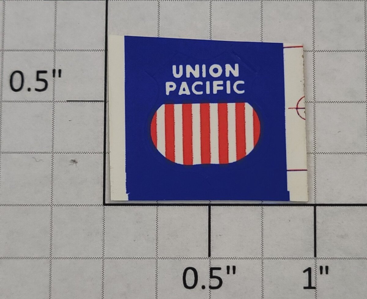 Lionel 18205-10 Dash-8 40C Diesel Union Pacific Shield Adhesive Sticker Decal
