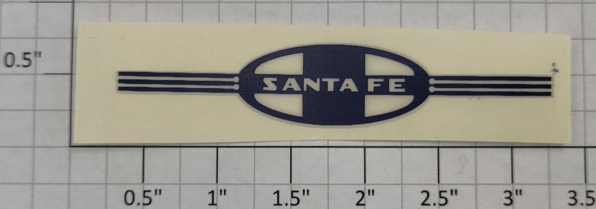 Lionel 18206-10 Santa Fe Dash-8-40B Adhesive Nose Decal