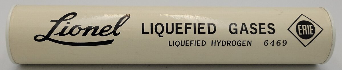 Lionel 6469-5 O Flat Tank Car "Erie Liquefied Gases" Tube w/ White End Caps