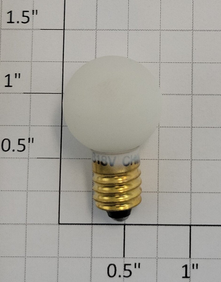 Lionel 12448365 18V Satin White Round Shape Screw Base Bulb