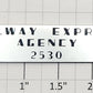 Lionel 2530-5 "Railway Express Agency 2530" Adhesive Plate