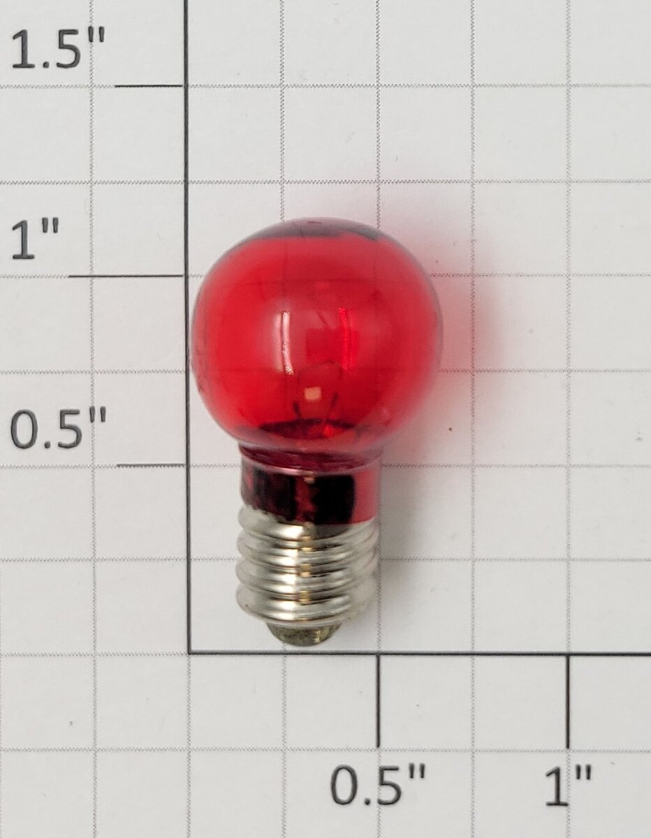Lionel 430R 14 Volt Screw Base Transparent Red Large Globe Light Bulb