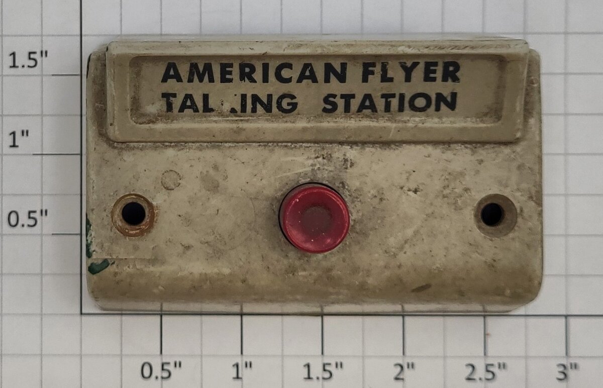 American Flyer XA10961-FW S-Scale White Talking Station Control Button