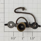 Lionel 711-206 Screw Base Lamp Socket & Bracket Assembly with Wire