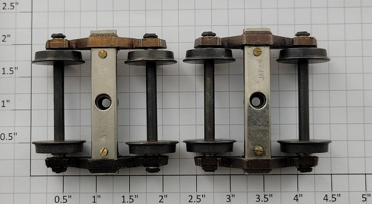 KTM T-109 O Scale Cast Sprung 2-Rail Roller Bearing Truck Set
