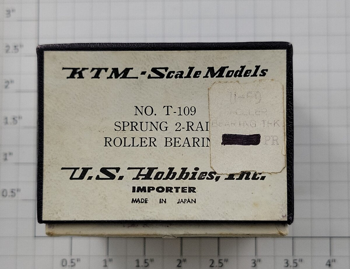 KTM T-109 O Scale Cast Sprung 2-Rail Roller Bearing Truck Set